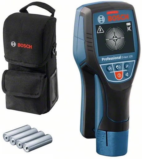 [BO0601081303] Detektors Bosch D-tect 120, ± 10 mm, 120 mm, 4x1.5V, AA1
