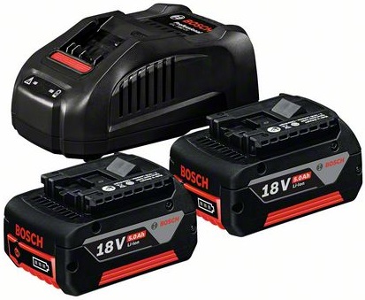 [BO1600A00B8J] Batteries + charger Bosch GBA 18V / 2x5.0Ah + GAL 1880 CV