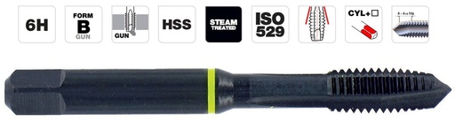 [1050071140200] Mašininis oksiduotas sriegiklis kiauroms skylėms "Multi material", M14x2.0 ISO HSS, TIVOLY