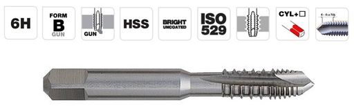 [1050091100150] Machine tap M10x1.5, ISO HSS, GUN