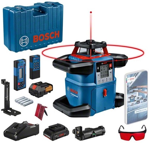 [BO0601061F00] Rotation laser Bosch GRL 600 CHV, LR60, ± 0.05 mm/m, 600 m (18V / 1x4.0Ah ProCORE)