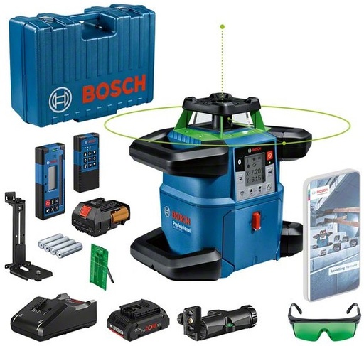 [BO0601061V00] Rotation laser GRL 650 CHVG, LR65, ± 0.05 mm/m, 650 m (18V / 1x4.0Ah ProCORE)