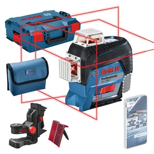 [BO0601063R03] Joonlaser Bosch GLL 3-80 C, BM1, SOLO, ± 0.2 mm/m, 30 - 120 m