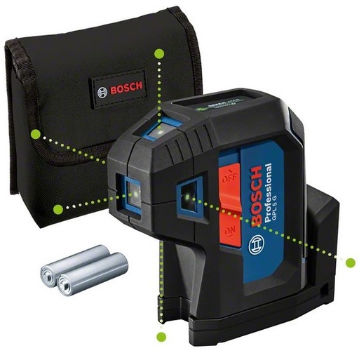 [BO0601066P00] Point laser GPL 5, ± 0.35 mm/m, (2x1.5V), 30 m