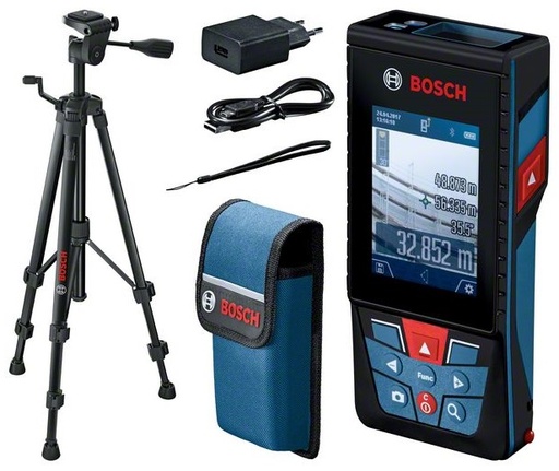 [BO0601072F01] Lazerinis atstumo matuoklis Bosch GLM 120 C, BT 150, ± 1.5 mm, 0.08 - 120 m