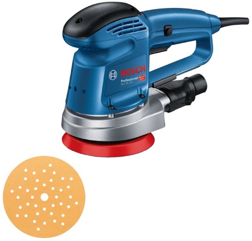 [BO0601372300] Ekscentrinis šlifuoklis Bosch GEX 34-125, 340 W, 4.500 - 12.000 min.-1