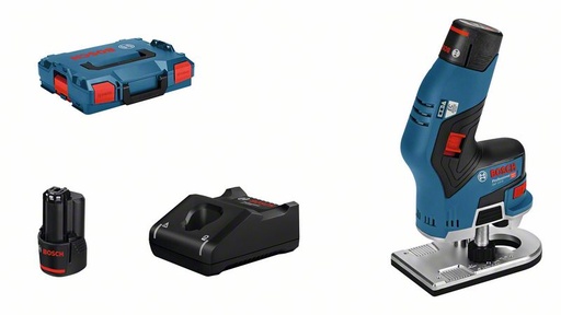 [BO06016B0000] Akumulatora rokas frēze Bosch GKF 12V-8, 2x3.0Ah, ACC, GAL 12V-40, 12V, 13.000 min.-1