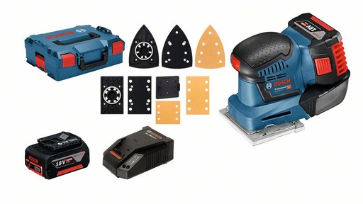 [BO06019D0201] Akumulatora orbitālā slīpmašīna Bosch GSS 18V-10, 2x5.0Ah, 1880CV, 18V, 11.000 - 22.000 min.-1