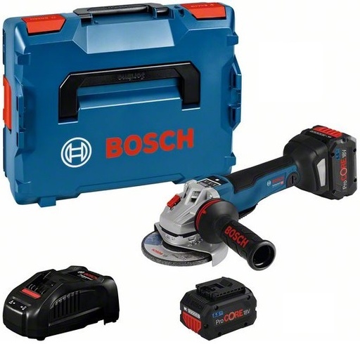 [BO06019G3F0E] Akunurklihvija Bosch GWS 18V-10 PSC, (2x5.5Ah ProCORE), 18V, 4.500 - 9.000 min.-1