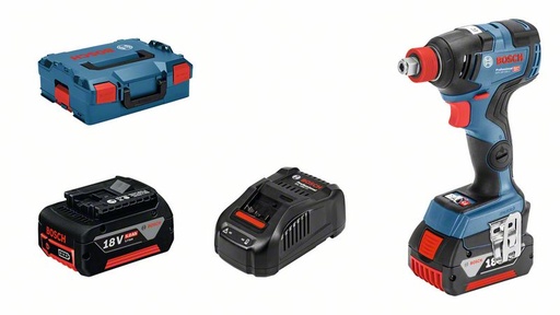 [BO06019G4201] Akumulatora triecienskrūvgrieži triecienatslēgas Bosch GDX 18V-200 C, 2x5.0Ah, 1880CV, 200 Nm, 0-1.100 / 0-2.300 / 0-3.400 min.-1