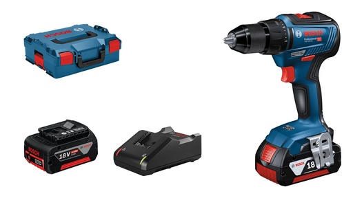[BO06019H5200] Akutrell Bosch GSR 18V-55, (2x4.0Ah), GAL 18V-40, 0-460 / 0-1.800 min.-1