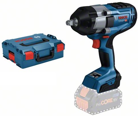 [BO06019J8301] Akumuliatorinis smūginis veržliasukis Bosch GDS 18V-1000, 1/2", LB SOLO, BITURBO