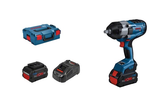 [BO06019J8302] Cordless impact wrench GDS 18V-1000, 1/2", LB 2x8.0Ah ProCORE 18V, 1880CV, BITURBO