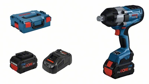[BO06019J8502] Akumuliatorinis smūginis veržliasukis Bosch GDS 18V-1050 H, 3/4", 2x8.0Ah ProCORE 18V, 1880CV, 1700Nm, BITURBO