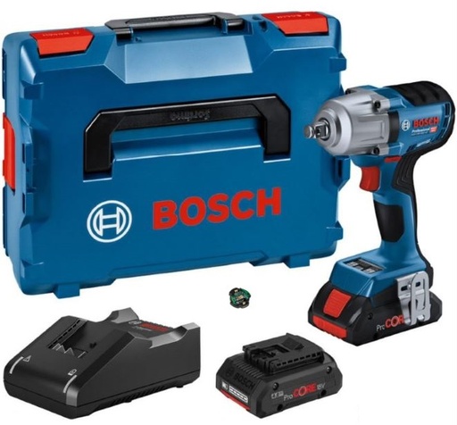 [BO06019K4002] Akumuliatorinis smūginis veržliasukis Bosch GDS 18V-450 HC, (2x4.0Ah ProCORE), GCY 42, 450 Nm, 0 - 2.300 min.-1