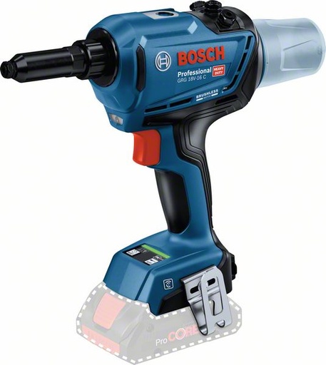 [BO06019K5000] Akumuliatorinis kniedžių pistoletas Bosch GRG 18V-16 C, SOLO, 3-6,4 mm