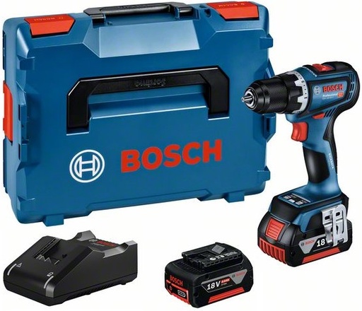 [BO06019K6003] Akumuliatorinis gręžtuvas-suktuvas Bosch GSR 18V-90 C, (2x4.0Ah), 0-630 / 0-2.100 min.-1
