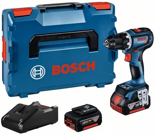 [BO06019K6006] Akumuliatorinis gręžtuvas-suktuvas Bosch GSR 18V-90 C, (2x5.0Ah), 0-630 / 0-2.100 min.-1