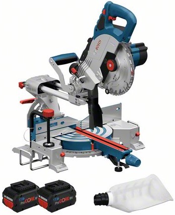 [BO0601B41001] Cordless mitre saw Bosch GCM 18V-216, 2x8.0Ah ProCORE 18V, GAL 1880CV, 4.600 min.-1, BITURBO