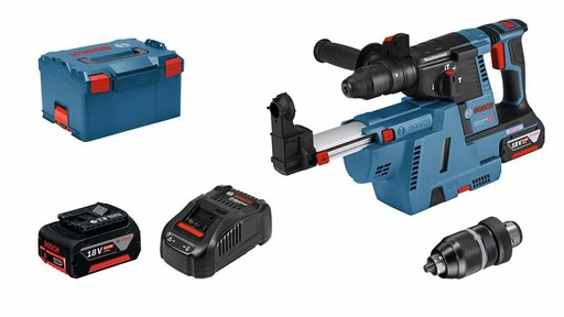 [BO0611910004] Cordless rotary hammer drill Bosch GBH 18V-26 F + GDE 18V-26, SDS+, 2x6.0Ah, 1880CV, 18V, 2.6 J