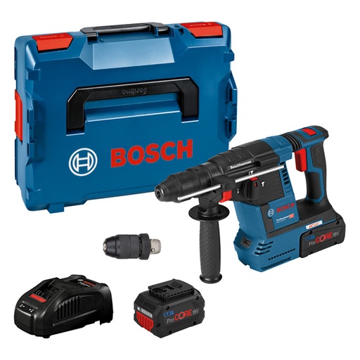 [BO061191000F] Cordless rotary hammer drill Bosch GBH 18V-26 F, SDS+, 2x5.5Ah ProCORE 18V, 1880CV, 18V, 2.6 J