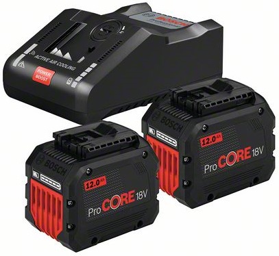 [BO1600A016GY] Batteries + charger Bosch GBA 18V / 2x12Ah ProCORE 18V + GAL 18V-160 C