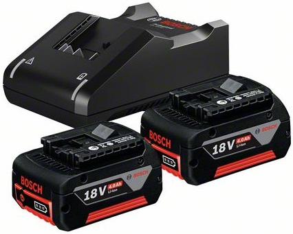[BO1600A019S0] Akumulators + lādētājs Bosch GBA 18V / 2x4.0Ah + GAL 18V-40