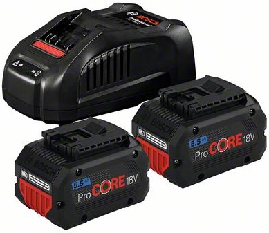 [BO1600A0214C] Batteries + charger Bosch GBA 18V / 2x5.5Ah ProCORE 18V + GAL 1880 CV
