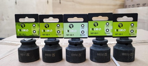 [BQ-167-32-1] PAKEND RIKUTUD-Kuuskant löökpadrunvõti 32mm 1/2" Irimo jaepakend