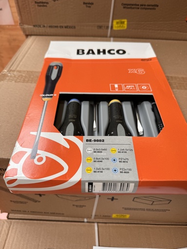 [BQ-BE-9882] PAŽEISTA PAKUOTĖ-Atsuktuvų rinkinys ERGO™ 6 vnt - PZ1/2; SL 3,0/4,0/5,5/6,5