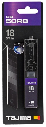[CB50RB] Tajima DORA Razar Black Blades 18mm, Box with 10 blades
