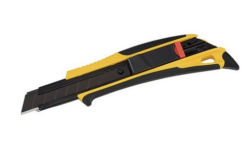 [DFC569B/BK1] Self-retracting 18mm knife with an ergonomic grip, a unique "Driver" tip and a multi-pupose "Fin"