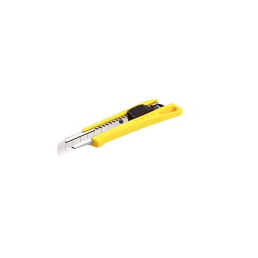 [LC520B/Y1] Ergonomic 18 mm auto blade lock cutter with in-handle blade storage, yellow, 3 blades