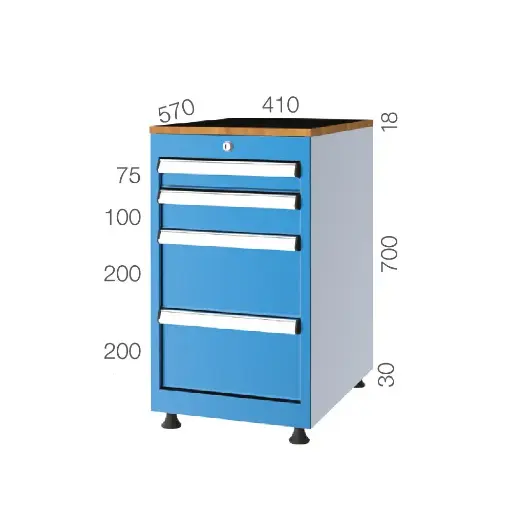 [1072] DRAWER CABINET WITH 4 DRAWERS