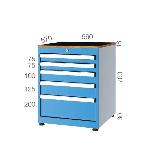 [5075] DRAWER CABINET WITH 5 DRAWERS