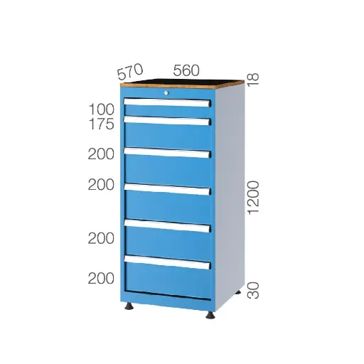 [5202] DRAWER CABINET WITH 6 DRAWERS