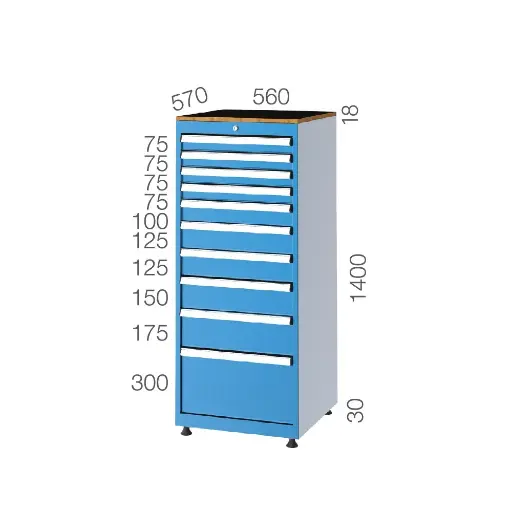 [5400] DRAWER CABINET WITH 10 DRAWERS