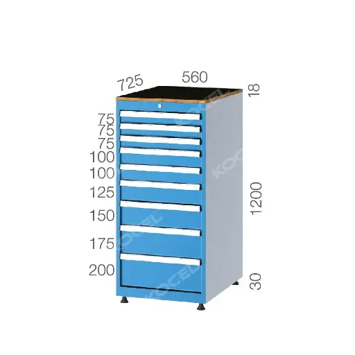 [57200] DRAWER CABINET WITH 9 DRAWERS