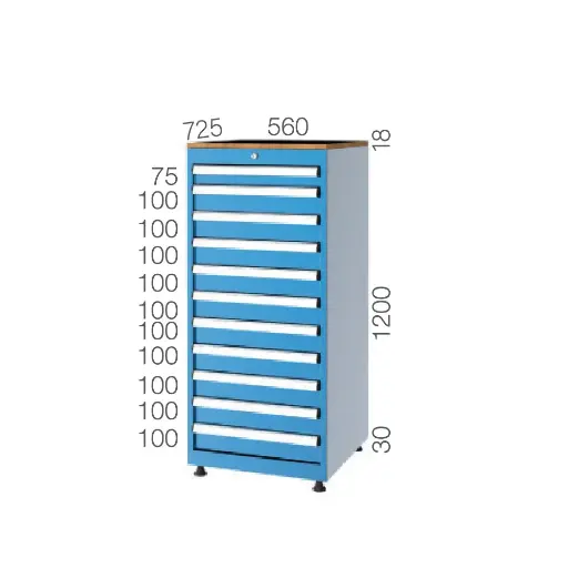[57201] DRAWER CABINET WITH 11 DRAWERS