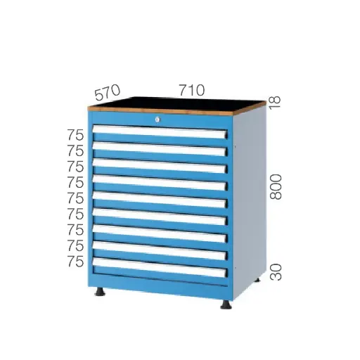 [75081] DRAWER CABINET WITH 9 DRAWERS