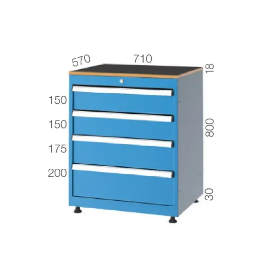 [75082] DRAWER CABINET WITH 4 DRAWERS