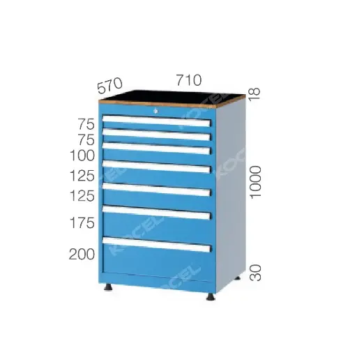 [75100] DRAWER CABINET WITH 7 DRAWERS