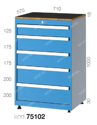 [75102] DRAWER CABINET WITH 5 DRAWERS