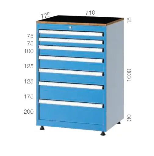 [7100] DRAWER CABINET WITH 7 DRAWERS