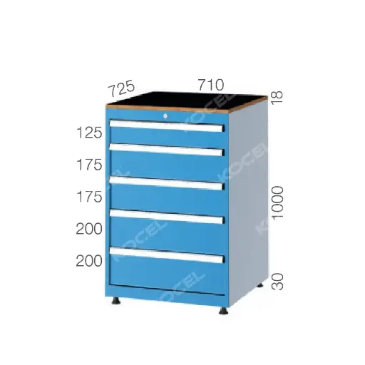 [7102] DRAWER CABINET WITH 5 DRAWERS