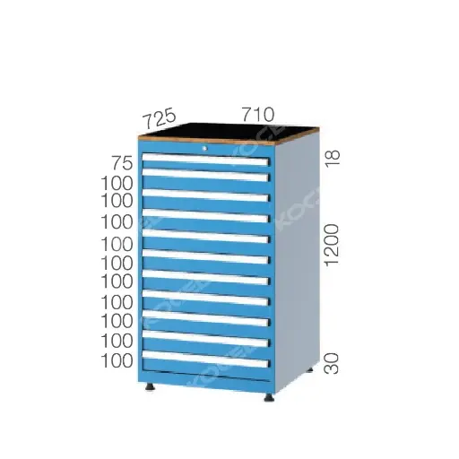 [7201] DRAWER CABINET WITH 11 DRAWERS