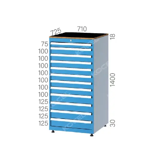 [7401] DRAWER CABINET WITH 12 DRAWERS
