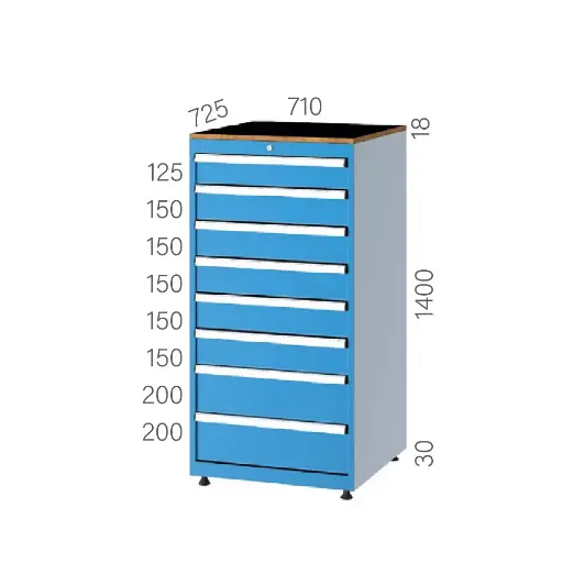 [7402] DRAWER CABINET WITH 8 DRAWERS