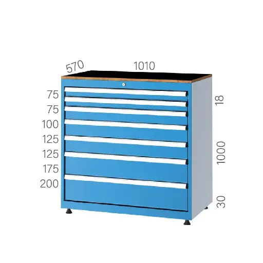 [10100] DRAWER CABINET WITH 7 DRAWERS
