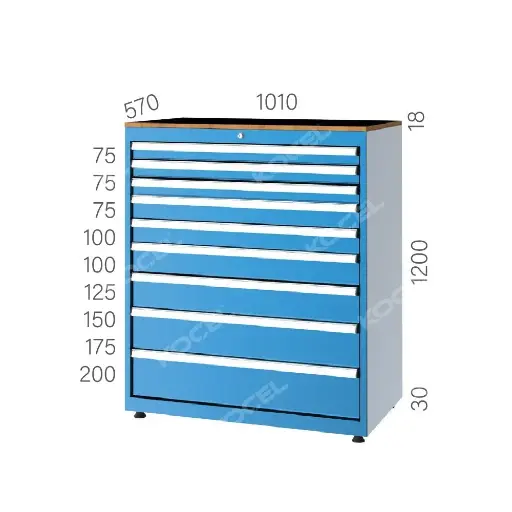 [10200] DRAWER CABINET WITH 9 DRAWERS